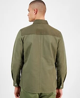 Hugo by Boss Men's Ebrido Relaxed Fit Long Sleeve Button-Front Overshirt