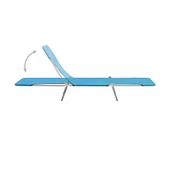 vidaXL Folding Sun Loungers 2 pcs Steel and Fabric