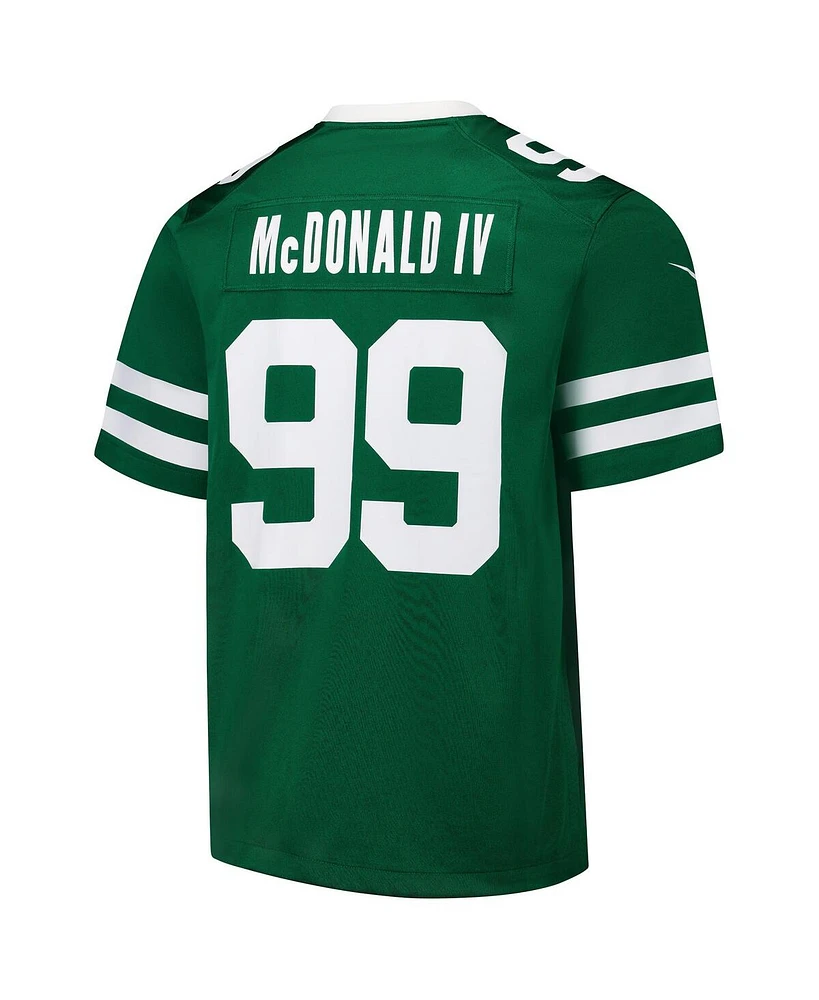 Nike Men's Will McDonald Iv Legacy Green New York Jets Team Game Jersey