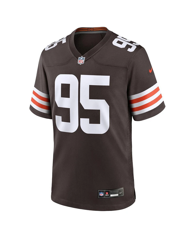 Nike Men's Myles Garrett Brown Cleveland Browns Team Game Jersey