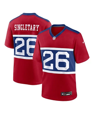 Nike Men's Devin Singletary Century Red New York Giants Alternate Player Game Jersey