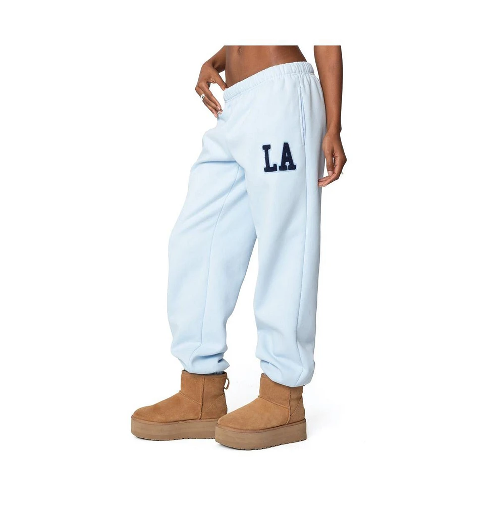 Edikted Womens La Love Oversized Sweatpants