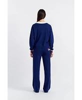 Chinti & Parker Women's Snoopy Badge Nautical Wool Cashmere Cardigan