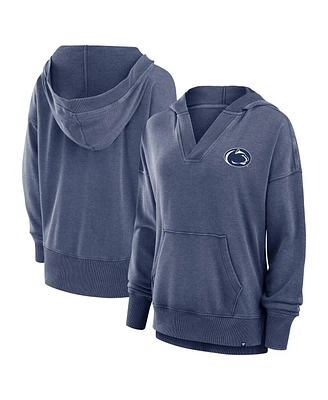 Fanatics Women's Navy Penn State Nittany Lions Initiative Snow Wash French Terry V-Neck Pullover Hoodie