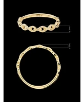 Devata Cable Link Ring in 14K Gold, Size 8, approx. 1.7 grams.