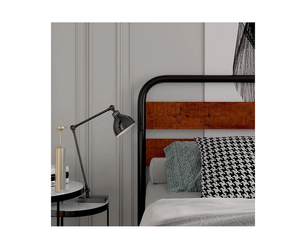 gaomon Bed Frame, King Size Platform Bed Frame with Wood Headboard, Heavy Duty Metal Slat Support, Easy Installation, Noise Free Design Mattress Found