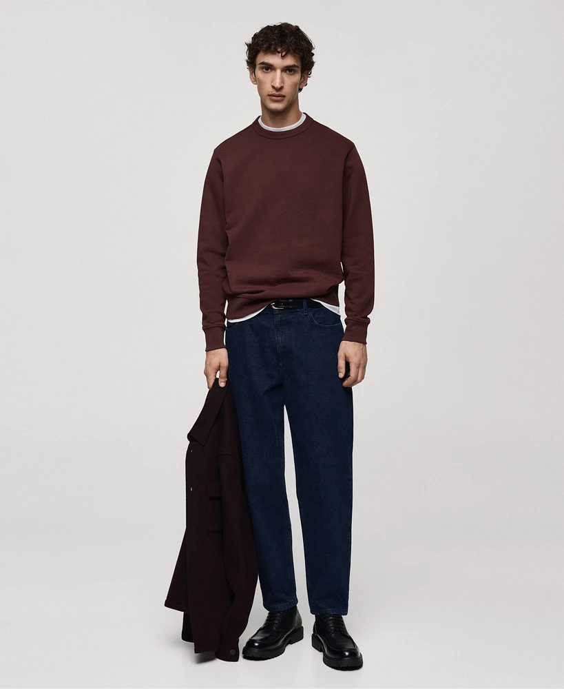 Mango Men's Slim-Fit Cotton-Blend Sweatshirt