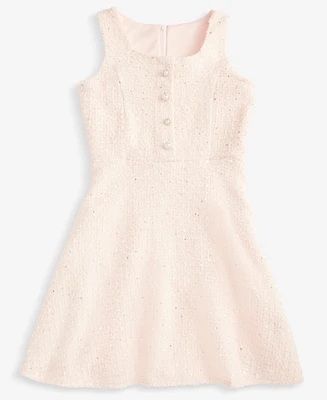 With Jules Big Girl Sleeveless Button Front Dress