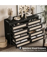gaomon 8 Drawer Double Dresser for Bedroom