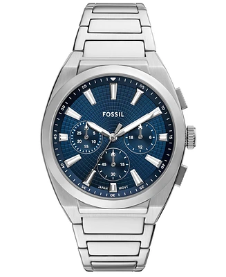 Fossil Men's Everett Chronograph Stainless Steel Watch, 44mm