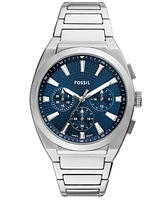 Fossil Men's Everett Chronograph Stainless Steel Watch, 44mm