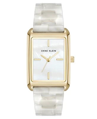 Anne Klein Women's Quartz Ivory Acetate Bracelet Watch, 26mm