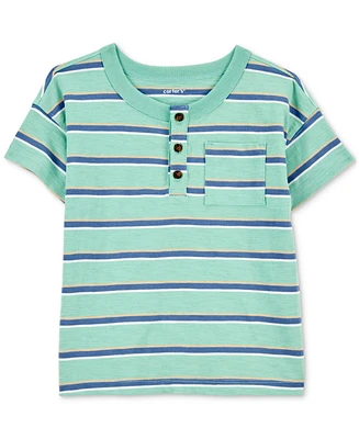 Carter's Toddler Boys Striped Cotton Short-Sleeve Henley T-Shirt