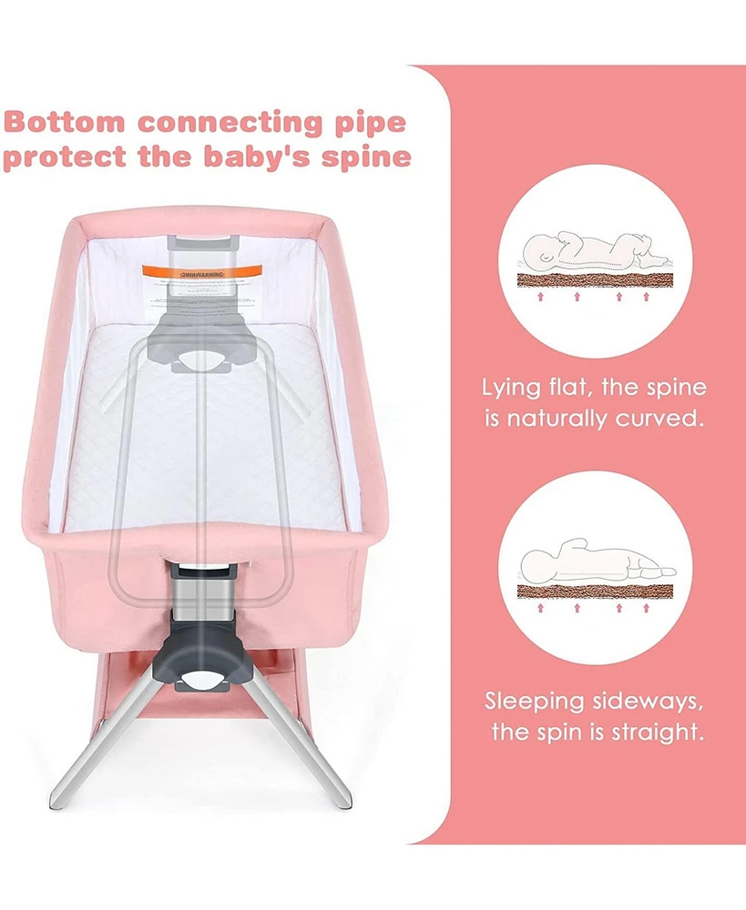 Gouun Portable Baby Bedside Sleeper with Adjustable Heights and Angle