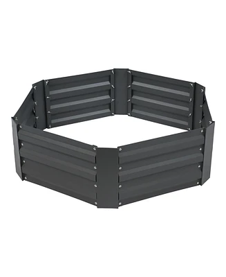 Galvanized Steel Hexagon-Shaped Raised Garden Bed