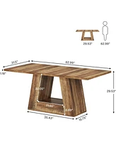 Tribesigns Dining Table for 4 to 6 People, 63" Rectangular Dining Room Table