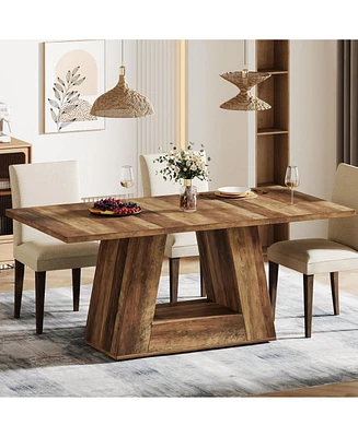 Tribesigns Dining Table for 4 to 6 People, 63" Rectangular Dining Room Table
