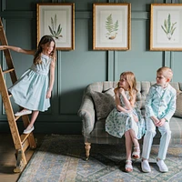 Hope & Henry Toddler Girls Heirloom Round Collar Sateen Party Dress with Embroidered Sash