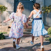 Hope & Henry Toddler Girls Heirloom Short Sleeve Puff Party Dress