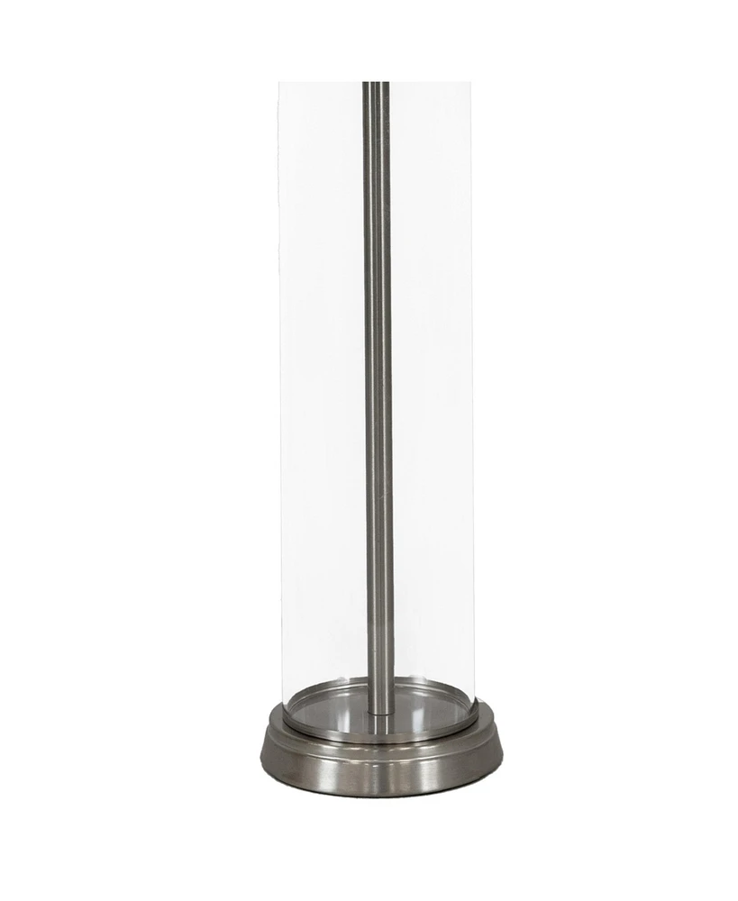 27.75" H Glass Cylinder Table Lamp Set of 2 with Shade