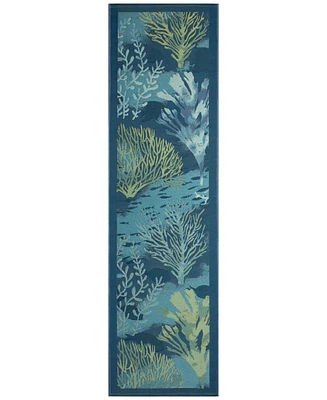 Liora Manne' Marina Coral Garden 1'11"x7'6" Runner Area Rug