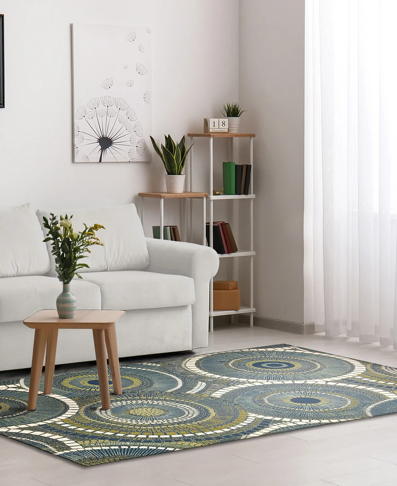 Liora Manne' Marina Circles 7'10"x9'10" Area Rug