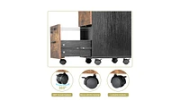 Slickblue 2-Drawer Rolling Wood File Cabinet with Lock