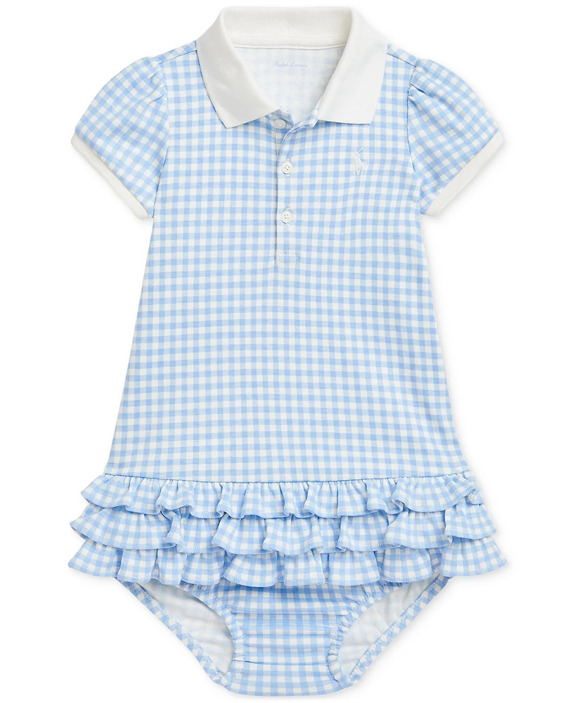 Polo Ralph Lauren Baby Girls Ruffled Gingham Polo Dress