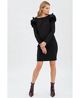 Pietro Brunelli Maternity Flower Detail Fitted Sheath Capri Dress