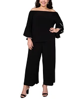 Msk Plus Size Off-The-Shoulder Ruffle-Sleeve Top