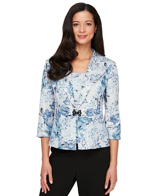 Alex Evenings Women's Layered Printed Camisole & Matching Jacket