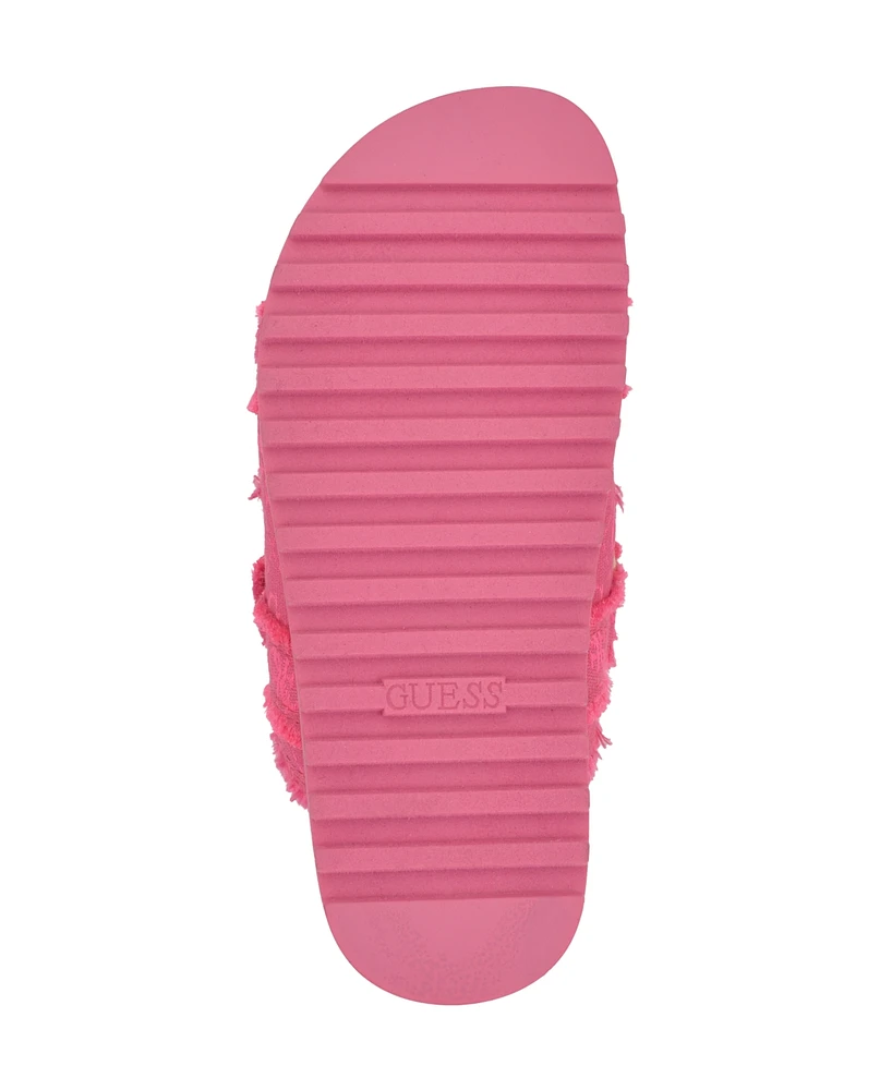Guess Women's Fabulon Two Strap Sporty Footbed Sandals