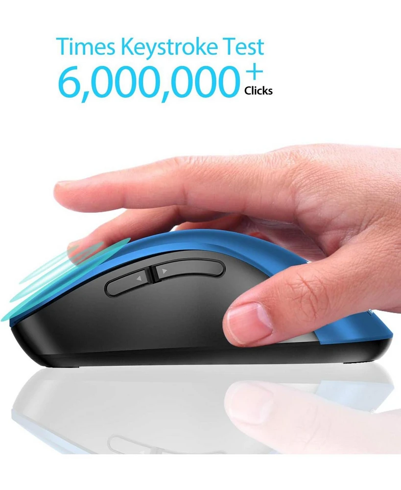 memzuoix 2.4G Portable Wireless Mouse, 1200 Dpi Mobile Optical Cordless Mice with Usb Receiver for Computer, Laptop, Pc, Desktop, MacBook, 5 Buttons