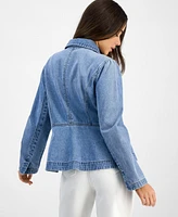 Democracy Women's Cotton Denim Peplum-Hem Jacket