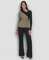 Dkny Women's Cutout Colorblocked Sweater