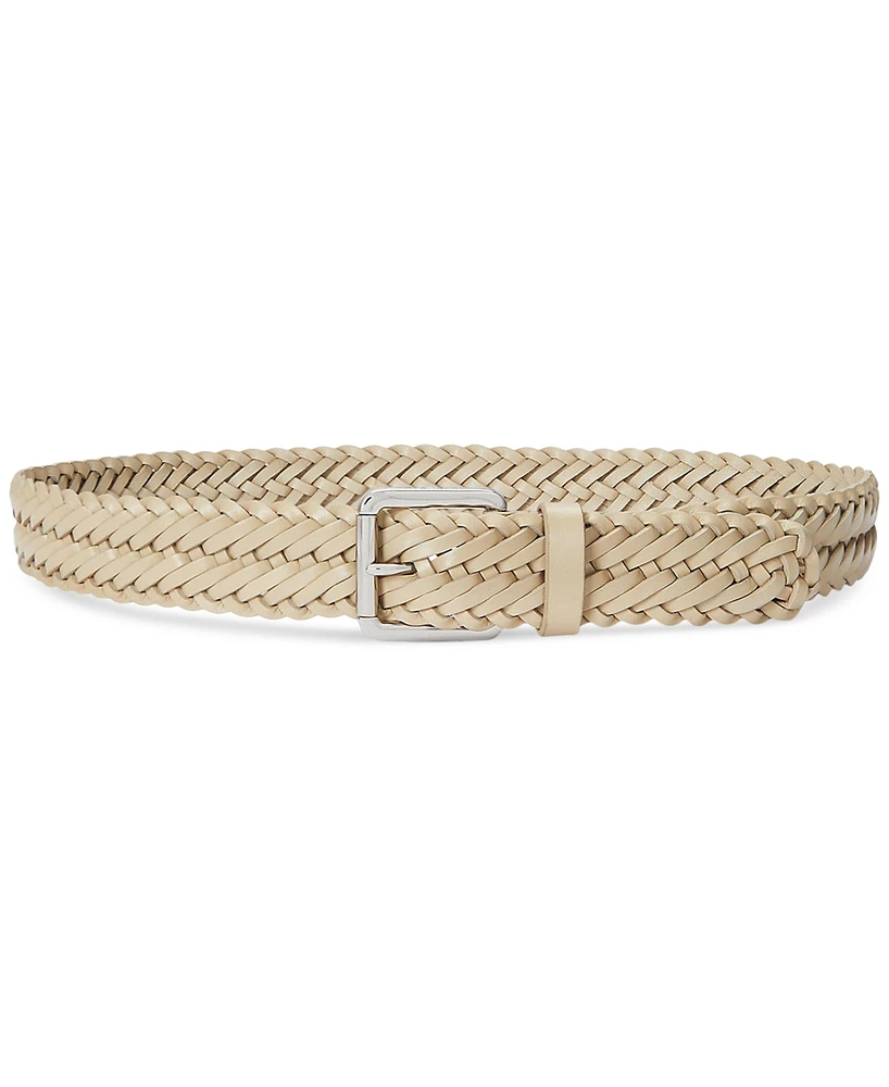 Lauren Ralph Braided Vachetta Leather Belt