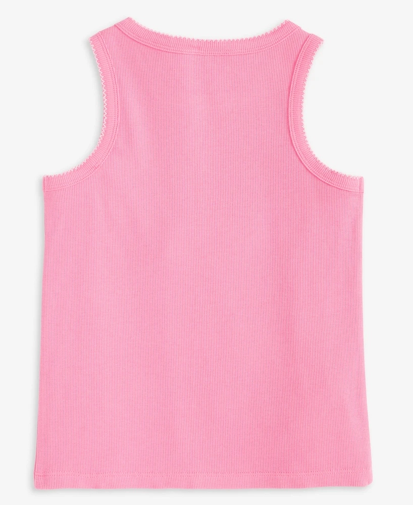 Epic Threads Girls Solid Picot Edge Tank Top, Exclusively at Macy's