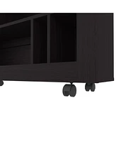 Fm Furniture Cowlic Console Table Melamine with Open Storage, Wengue