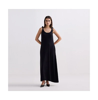 Reistor Women's Tie-Detail Maxi Dress