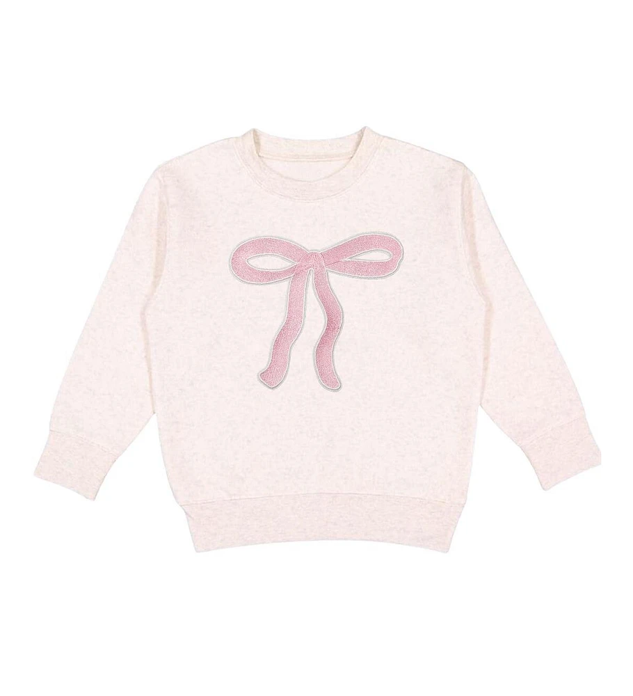 Sweet Wink Big Girls Coquette Bow Patch Sweatshirt