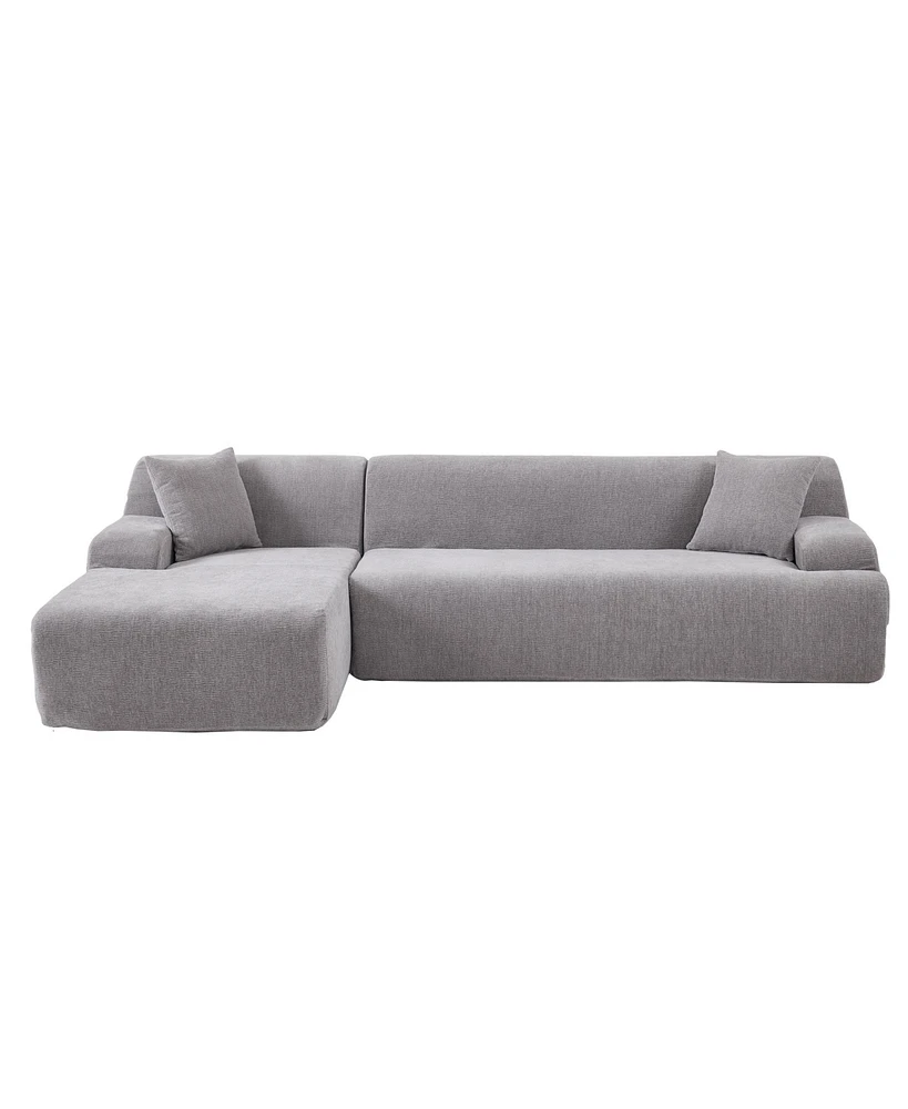 Modern Large L-Shape Modular Sectional Sofa for Living Room, Bedroom, Salon, 2 Piece Free Combination, Simplified Style
