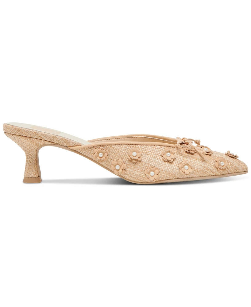 Dolce Vita Women's Camilo Raffia Pointed-Toe Mule Pumps