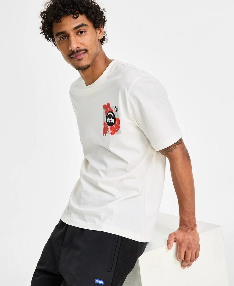Hugo by Boss Men's Nufloro Crewneck Graphic T-Shirt