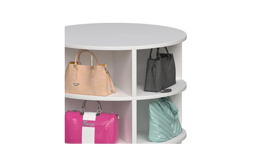 Revolving Shoe Organizer Tower – Compact Rotating Rack for Shoes, Heels & Accessories