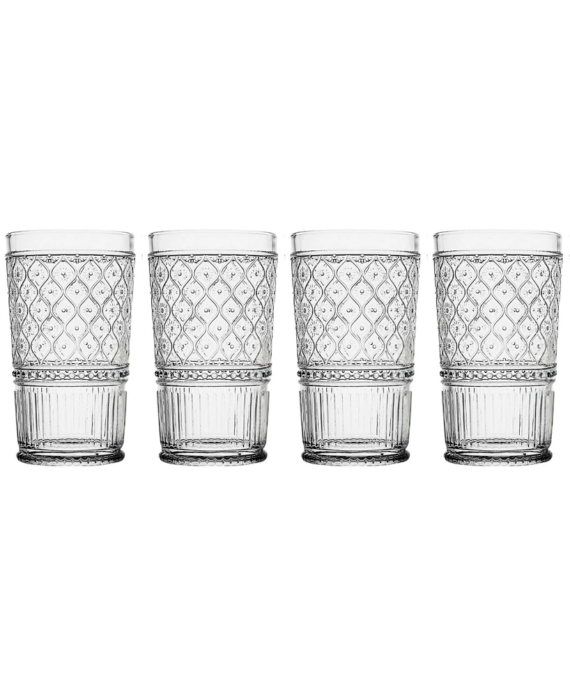 Godinger Claro Highball Glasses, Set of 4