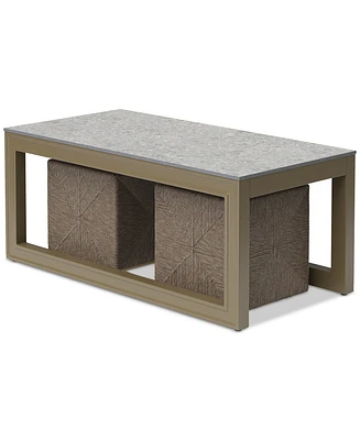 Sonetta Outdoor Seating 3pc Set (Coffee Table & 2 Cubes), Created for Macy's