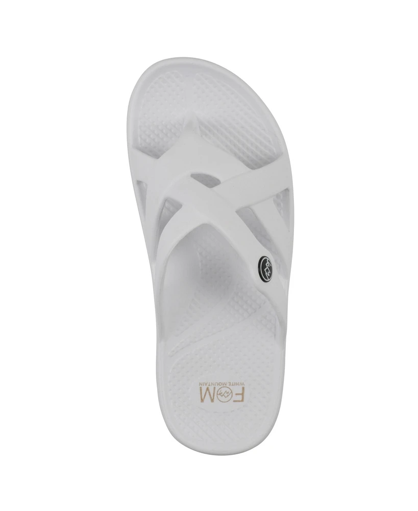 White Mountain Women's Rip Round Toe Flat Sandals