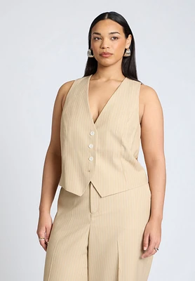 Eloquii Women's Pinstripe Suit Vest