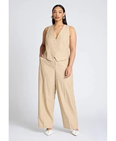 Eloquii Women's Pinstripe Suit Vest