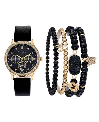 Jessica Carlyle Women's Polyurethane Leather Analog Watch